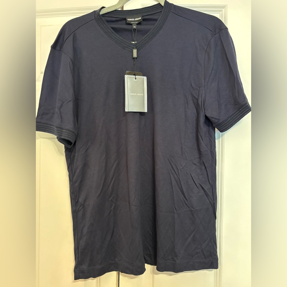 Giorgio Armani Men's Dark Blue Tee